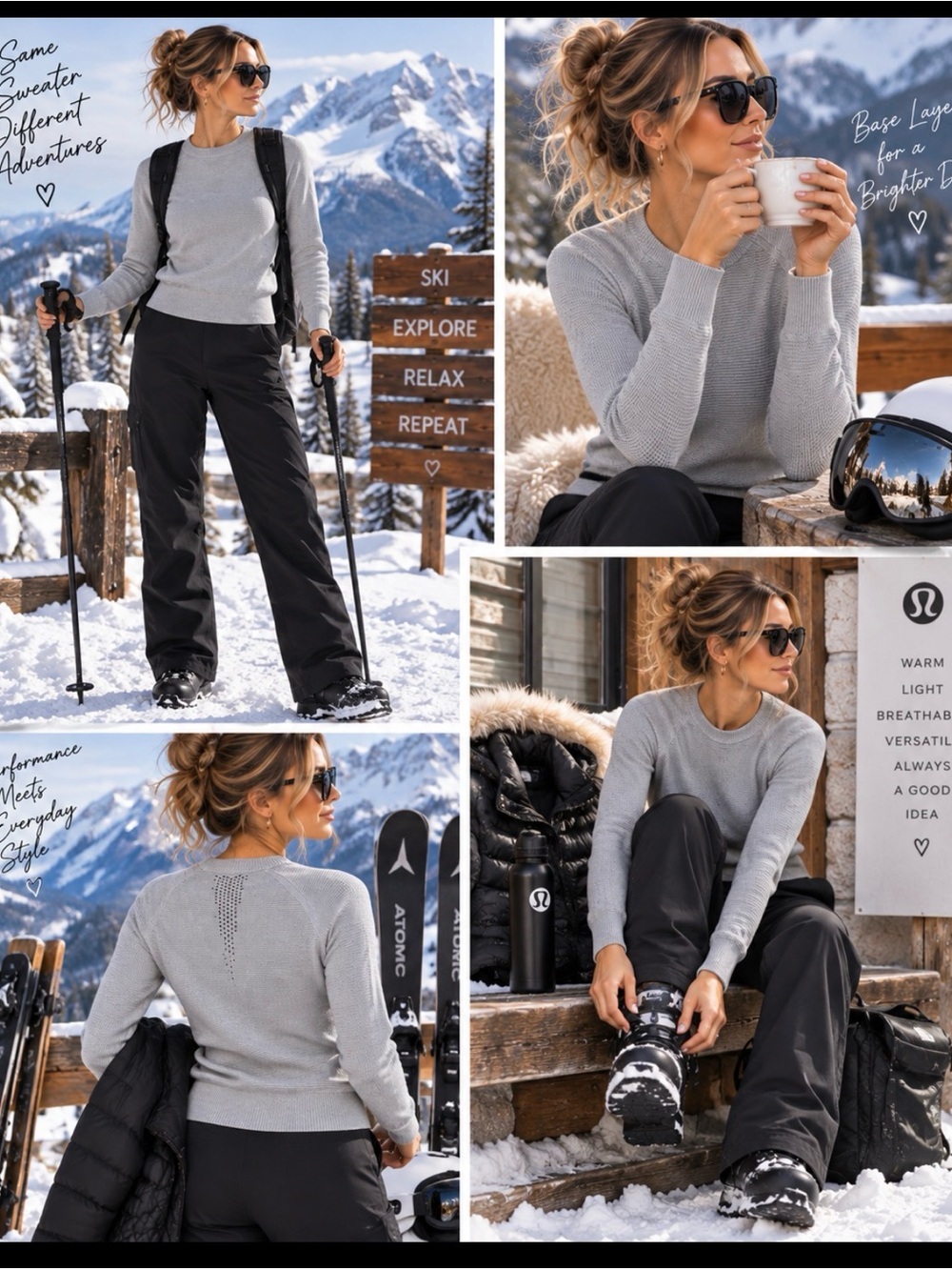 🔥THERMAL🔥 Base Layer LULULEMON Simply Wool Merino  Sweater SzM  Blue Price Firm